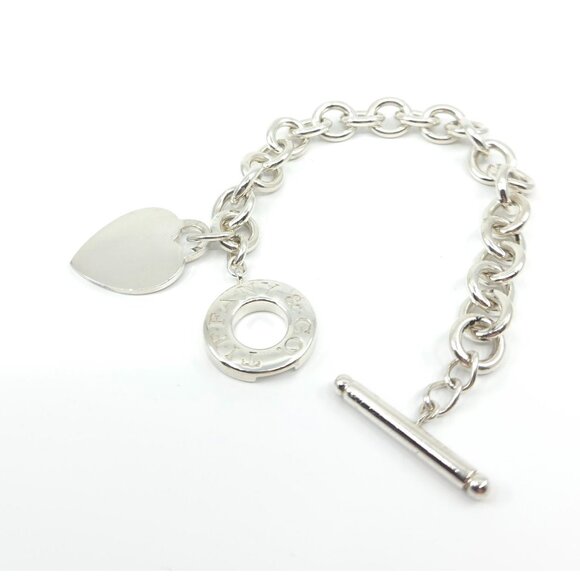 Tiffany & Co Sterling Silver Return to Tiffany Toggle Engravable Heart Bracelet - Picture 4 of 15
